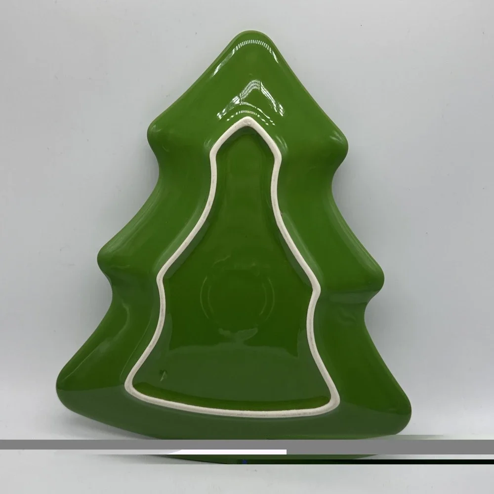 Fiestaware Shamrock Christree Shaped Plate Retired HTF Rare #1